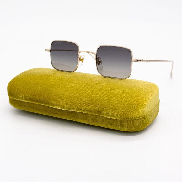 NEW GUCCI SUNGLASSES GG1813S 001 GOLD/GRAY WOMEN EYEWEAR GUCCI